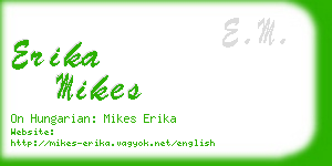 erika mikes business card